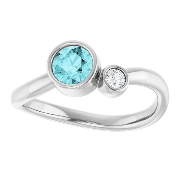 Accented Bezel-Set Ring Image 3 Long Jewelers Chesapeake, VA