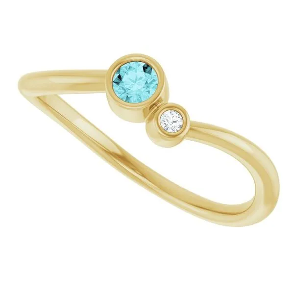 Accented Bezel-Set Ring Image 5 Holly's Jewelry Mountain Home, AR