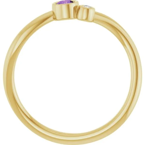 Accented Bezel-Set Ring Image 2 D&M Jewelers Green Bay, WI