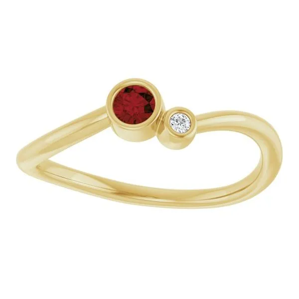 Accented Bezel-Set Ring Image 3 Comstock Jewelers Edmonds, WA