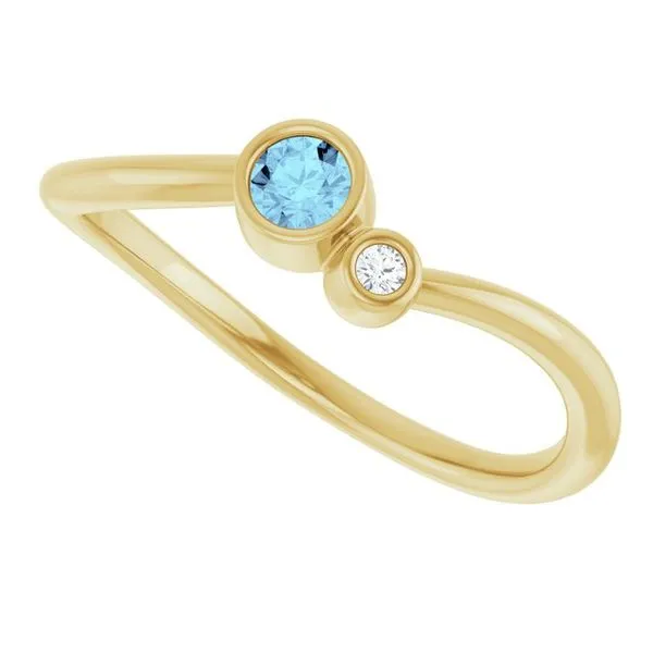 Accented Bezel-Set Ring Image 5 D&M Jewelers Green Bay, WI