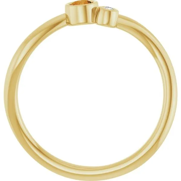 Accented Bezel-Set Ring Image 2 Holly's Jewelry Mountain Home, AR