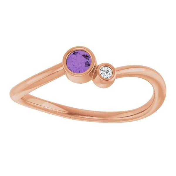 Accented Bezel-Set Ring Image 3 Long Jewelers Chesapeake, VA