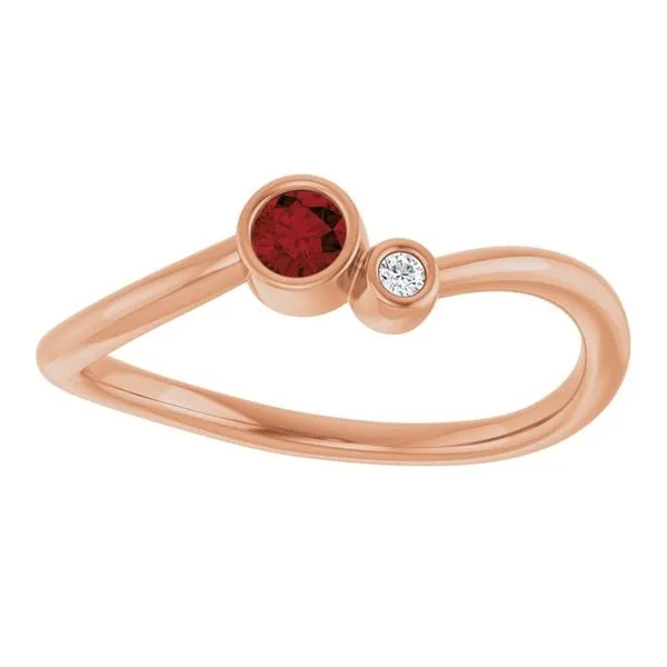 Accented Bezel-Set Ring Image 3 Mendham Jewelers Mendham, NJ