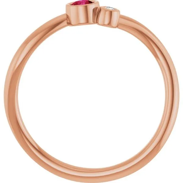 Accented Bezel-Set Ring Image 2 Mendham Jewelers Mendham, NJ