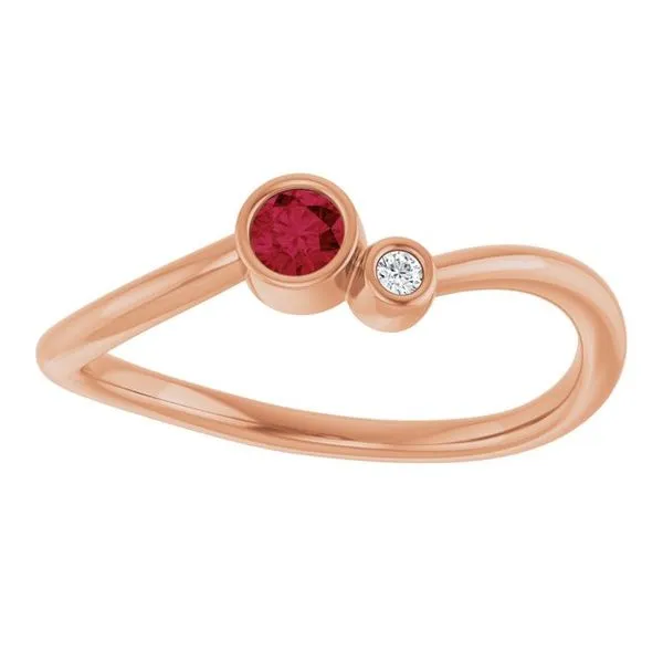 Accented Bezel-Set Ring Image 3 Long Jewelers Chesapeake, VA