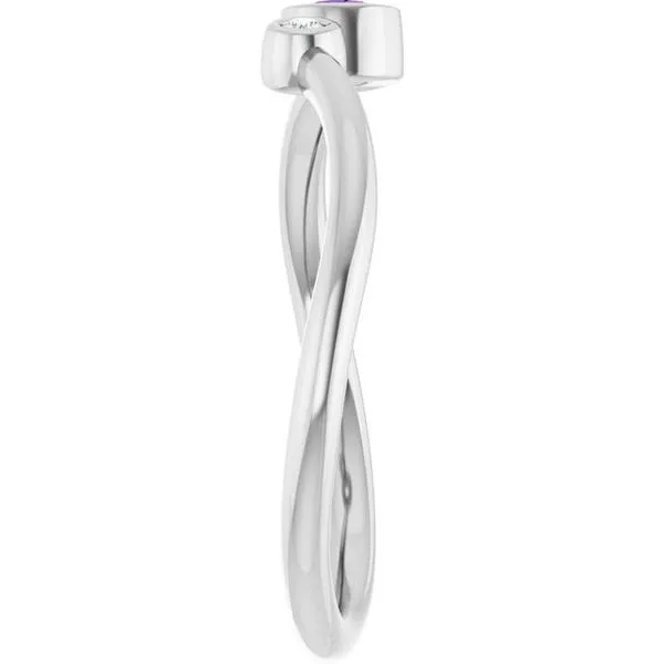 Accented Bezel-Set Ring Image 4 Bauble Patch Jewelers Comstock Park, MI