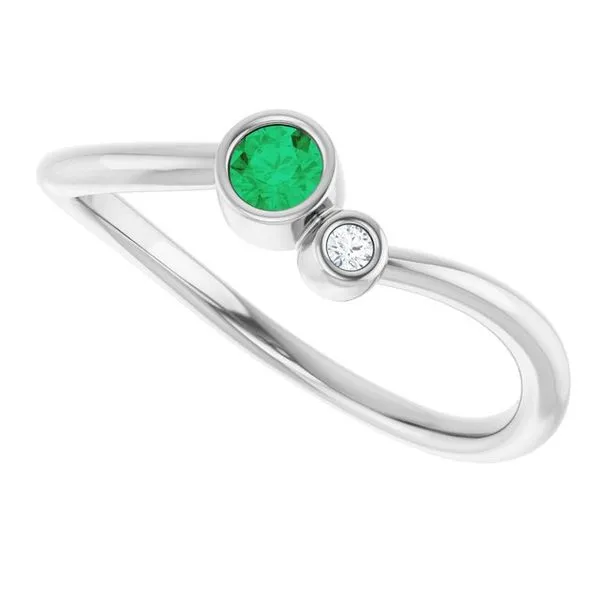 Accented Bezel-Set Ring Image 5 Holly's Jewelry Mountain Home, AR