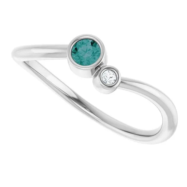 Accented Bezel-Set Ring Image 5 Long Jewelers Chesapeake, VA