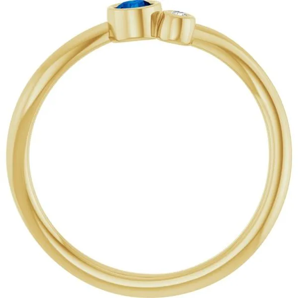 Accented Bezel-Set Ring Image 2 Long Jewelers Chesapeake, VA