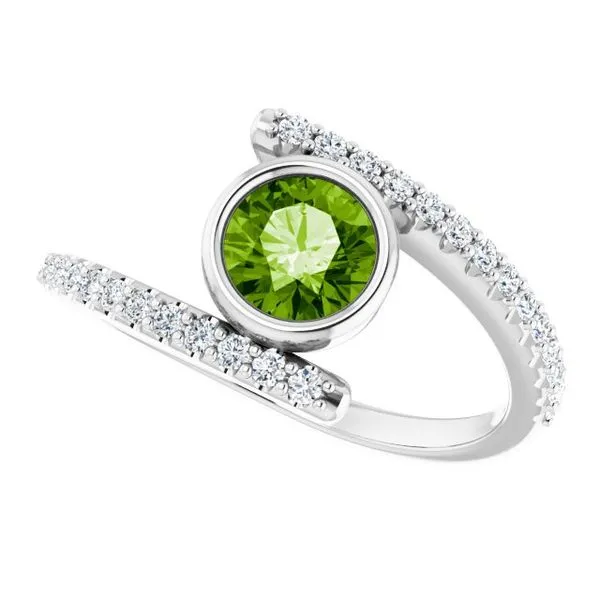 Bezel-Set Accented Ring Image 5 Mendham Jewelers Mendham, NJ