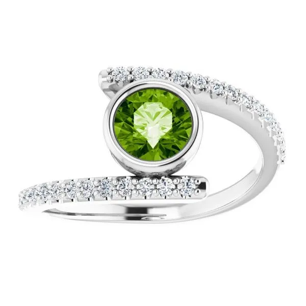 Bezel-Set Accented Ring Image 3 Mendham Jewelers Mendham, NJ