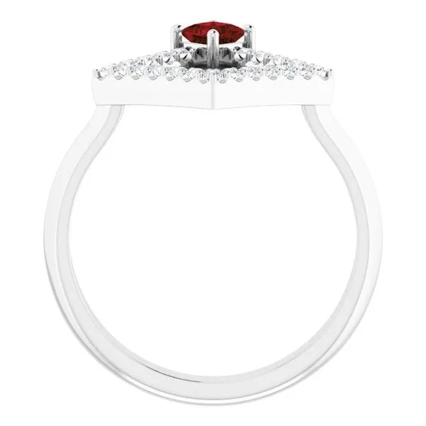 Accented Geometric Ring Image 2 Linwood Custom Jewelers Linwood, NJ