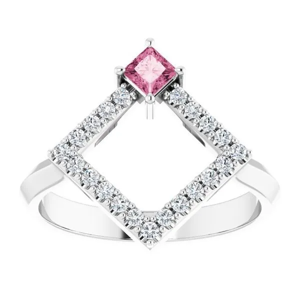 Accented Geometric Ring Image 3 Linwood Custom Jewelers Linwood, NJ