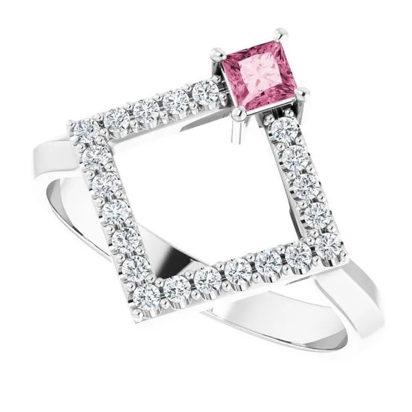 Accented Geometric Ring Image 5 Linwood Custom Jewelers Linwood, NJ