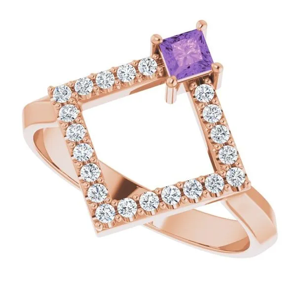 Accented Geometric Ring Image 5 Linwood Custom Jewelers Linwood, NJ