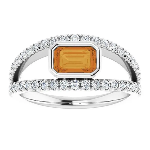 Bezel-Set Accented Ring Image 3 Henry B. Ball Jewelers Canton, OH