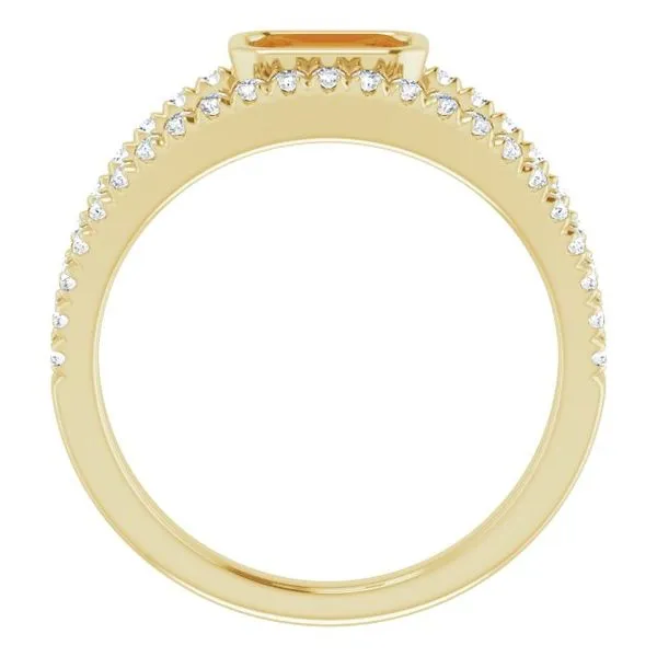 Bezel-Set Accented Ring Image 2 Cherry Street Jewelers Tulsa, OK