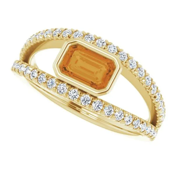 Bezel-Set Accented Ring Image 5 Long Jewelers Chesapeake, VA