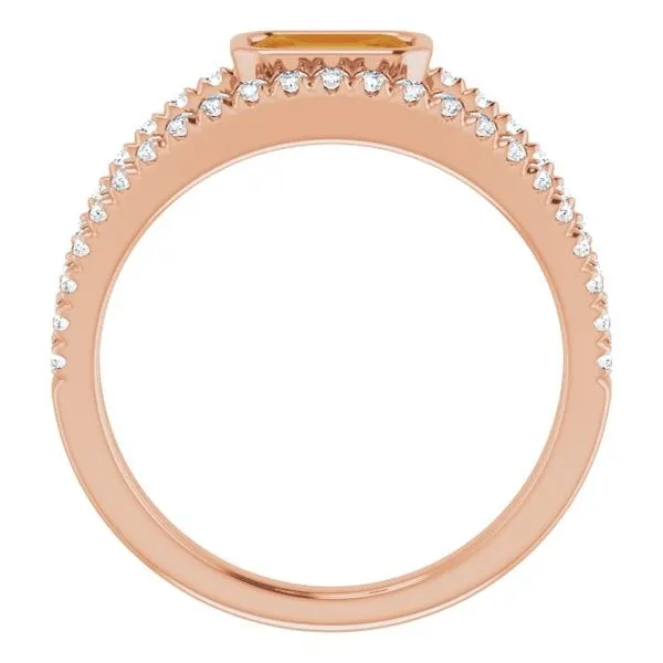 Bezel-Set Accented Ring Image 2 Henry B. Ball Jewelers Canton, OH