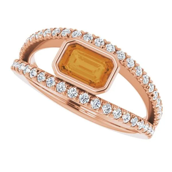 Bezel-Set Accented Ring Image 5 Henry B. Ball Jewelers Canton, OH