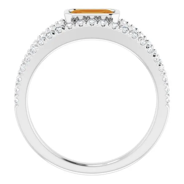 Bezel-Set Accented Ring Image 2 Gysbers Jewelry Waupun, WI