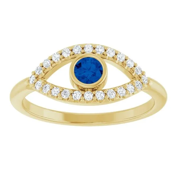 Accented Evil Eye Ring Image 3 Long Jewelers Chesapeake, VA