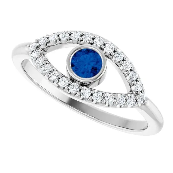 Accented Evil Eye Ring Image 5 Milan's Jewelry Inc Sarasota, FL