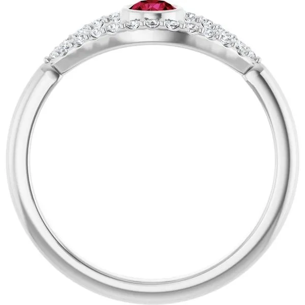 Accented Evil Eye Ring Image 2 Henry B. Ball Jewelers Canton, OH