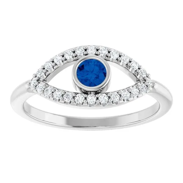 Accented Evil Eye Ring Image 3 Henry B. Ball Jewelers Canton, OH