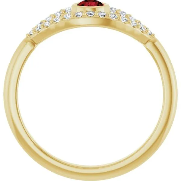 Accented Evil Eye Ring Image 2 Linwood Custom Jewelers Linwood, NJ