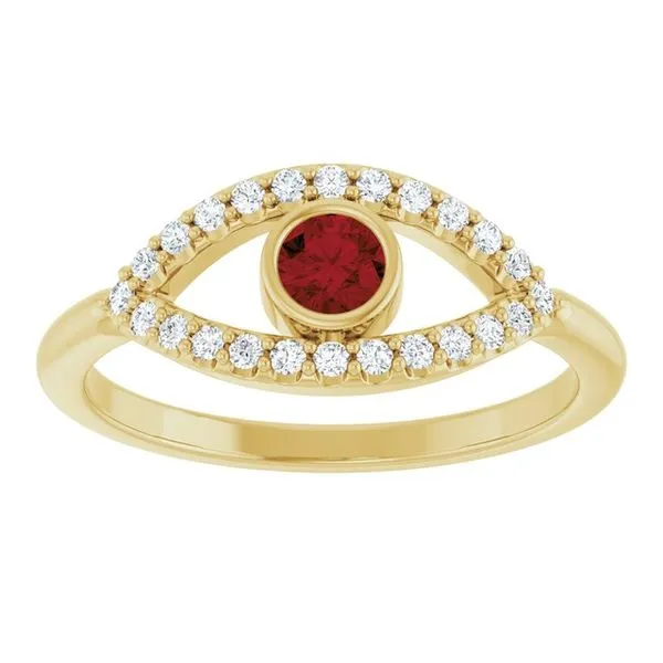 Accented Evil Eye Ring Image 3 Linwood Custom Jewelers Linwood, NJ