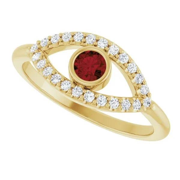 Accented Evil Eye Ring Image 5 Henry B. Ball Jewelers Canton, OH