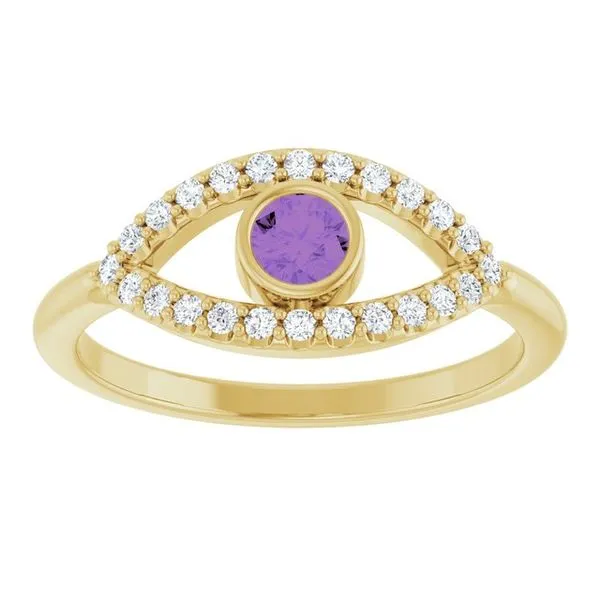 Accented Evil Eye Ring Image 3 Henry B. Ball Jewelers Canton, OH