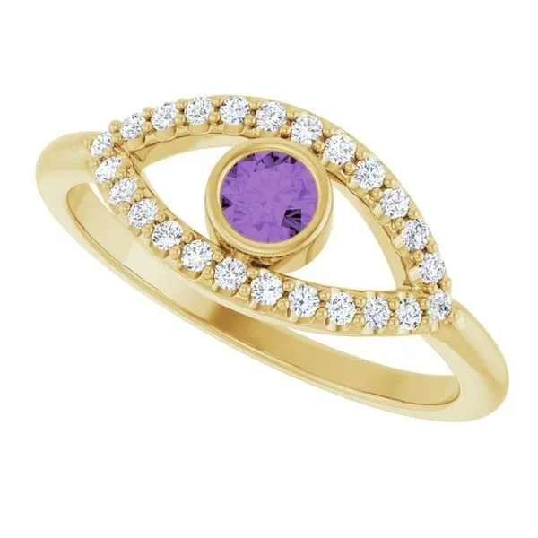 Accented Evil Eye Ring Image 5 Henry B. Ball Jewelers Canton, OH