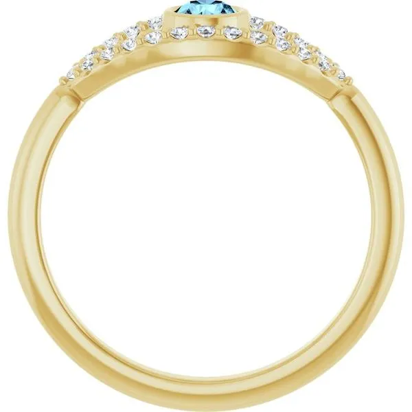 Accented Evil Eye Ring Image 2 Linwood Custom Jewelers Linwood, NJ