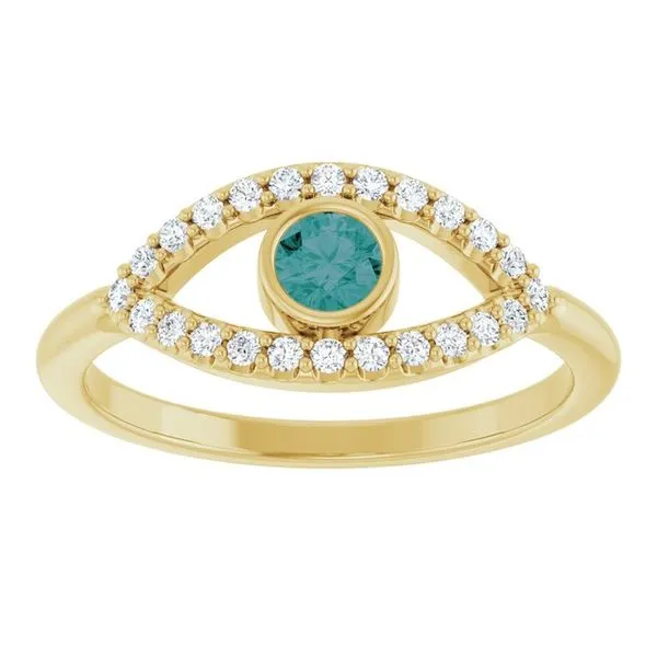 Accented Evil Eye Ring Image 3 Henry B. Ball Jewelers Canton, OH