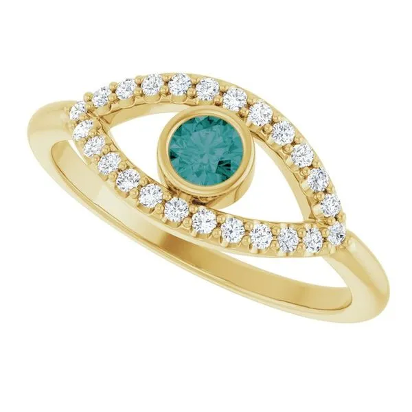 Accented Evil Eye Ring Image 5 Henry B. Ball Jewelers Canton, OH