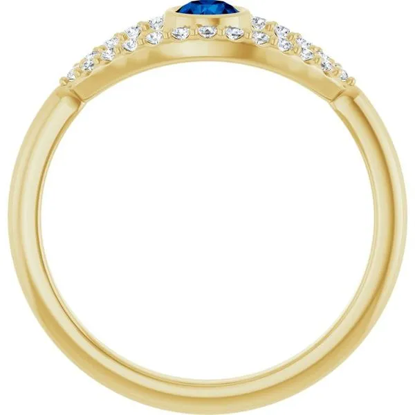 Accented Evil Eye Ring Image 2 Henry B. Ball Jewelers Canton, OH