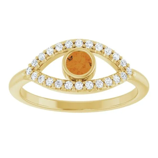 Accented Evil Eye Ring Image 3 Rick's Jewelers California, MD