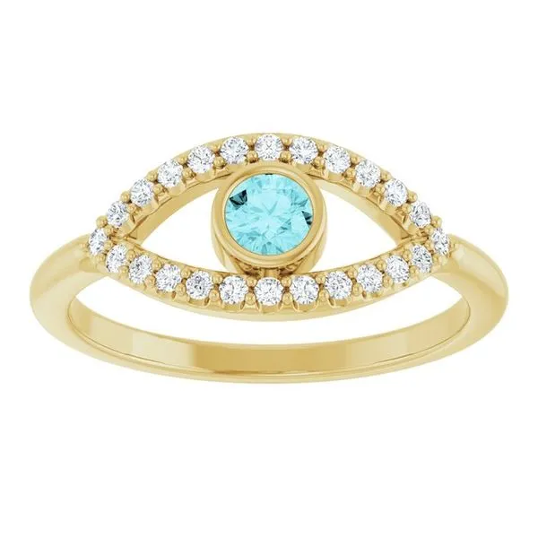 Accented Evil Eye Ring Image 3 Henry B. Ball Jewelers Canton, OH