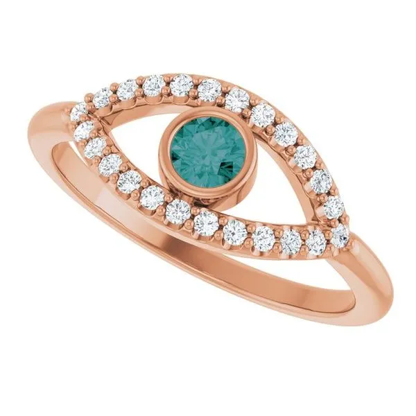 Accented Evil Eye Ring Image 5 Long Jewelers Chesapeake, VA