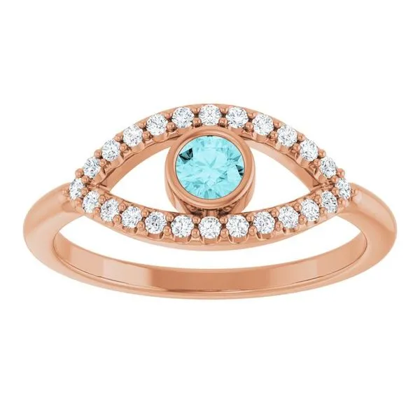 Accented Evil Eye Ring Image 3 Long Jewelers Chesapeake, VA