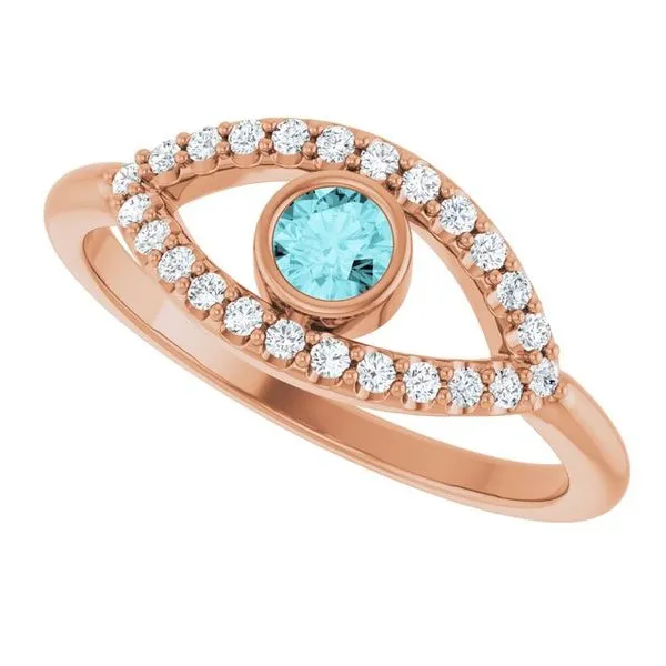 Accented Evil Eye Ring Image 5 Long Jewelers Chesapeake, VA