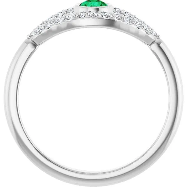 Accented Evil Eye Ring Image 2 Woelk's House of Diamonds Russell, KS