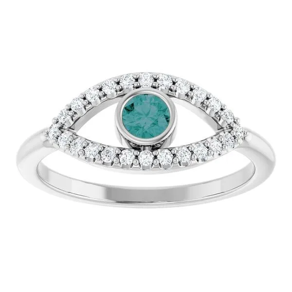 Accented Evil Eye Ring Image 3 Henry B. Ball Jewelers Canton, OH