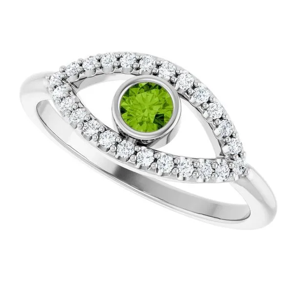 Accented Evil Eye Ring Image 5 Long Jewelers Chesapeake, VA