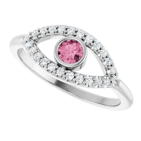 Accented Evil Eye Ring Image 5 Linwood Custom Jewelers Linwood, NJ