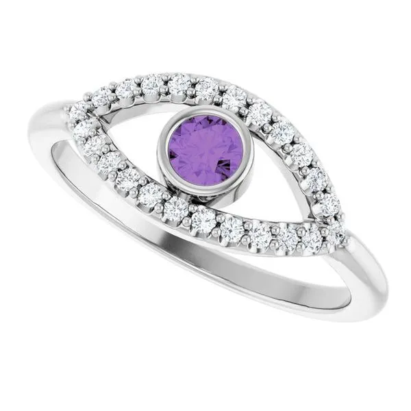 Accented Evil Eye Ring Image 5 Henry B. Ball Jewelers Canton, OH