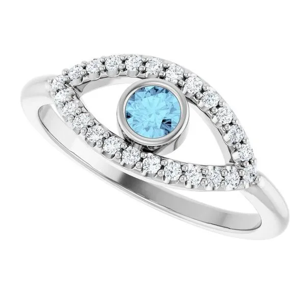Accented Evil Eye Ring Image 5 Spath Jewelers Bartow, FL